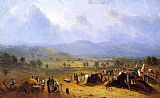 Camp Canvas Paintings - The Camp of the Seventh Regiment near Frederick, Maryland